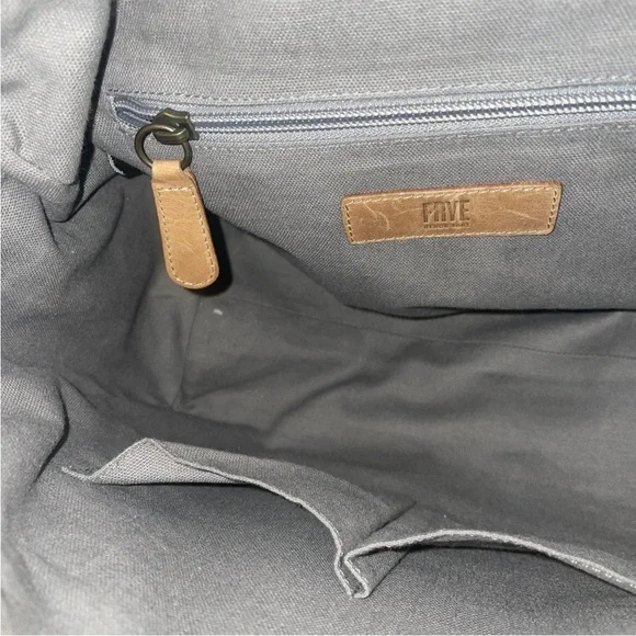 Frye Melissa Double Handle Satchel -BEIGE- Distressed Leather $348